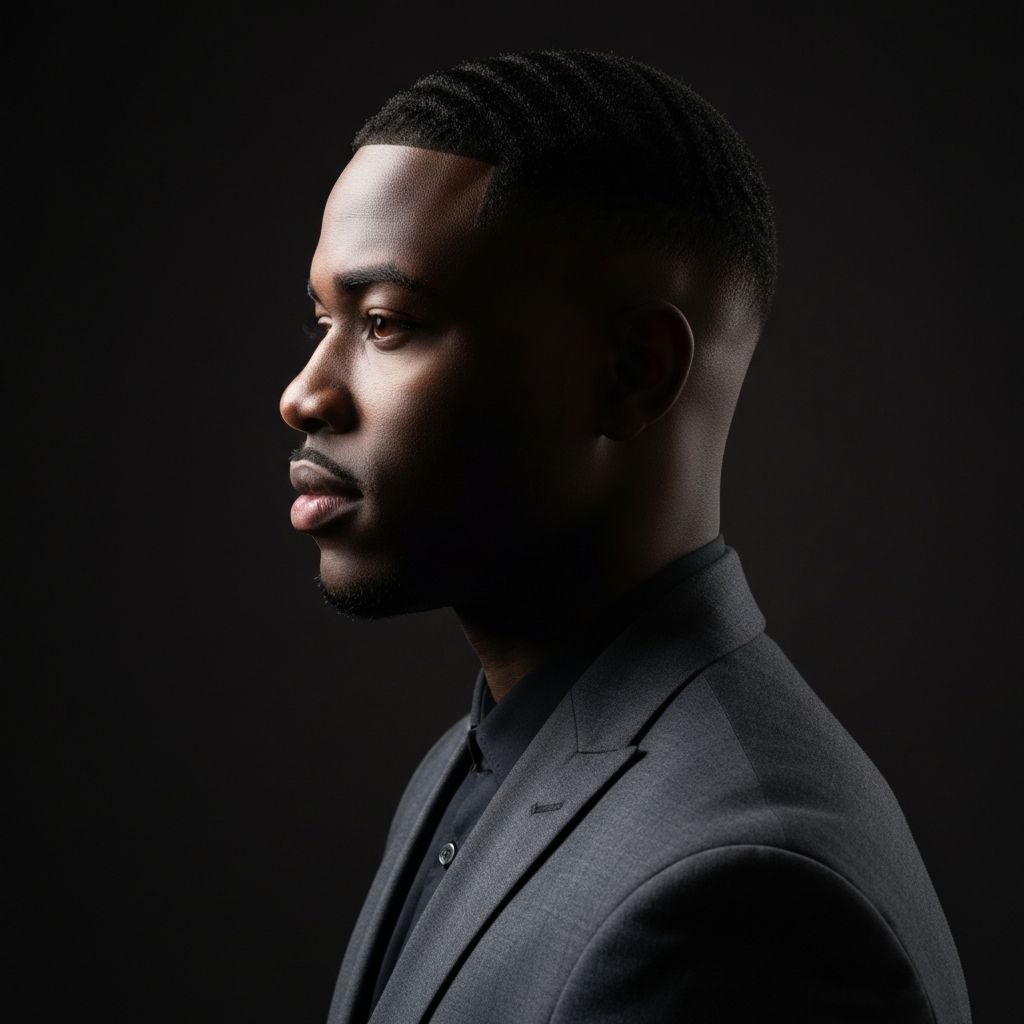 Men's precision fade haircut