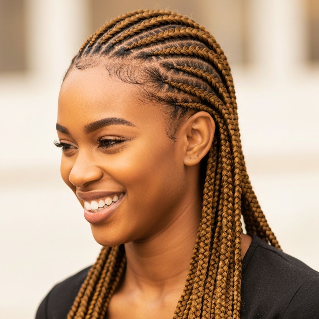 Intricate braids hairstyle